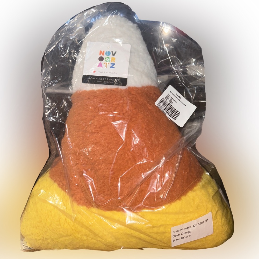 17x18 sherpa candy corn pillow-Novogratz